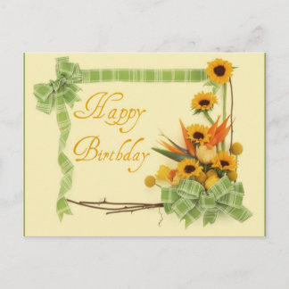 Happy Birthday with Ribbons Briefkaart