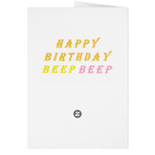 Happy Birthday with young dancing girl and glitter (Achterkant)