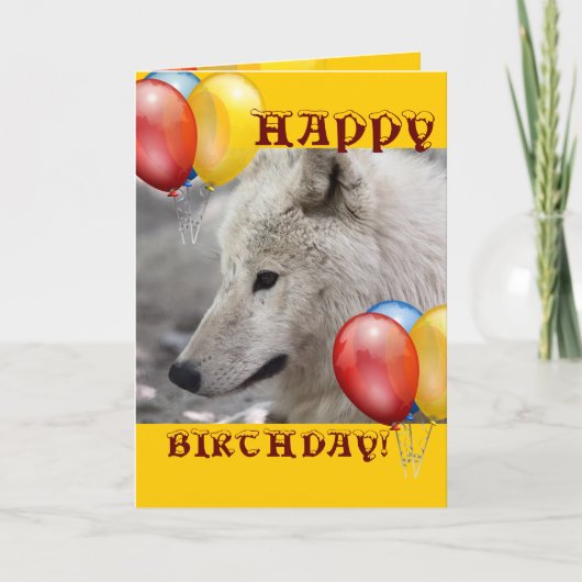 HAPPY BIRTHDAY wolf Kaart (Voorkant)