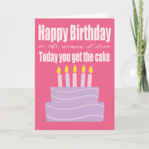 Happy Birthday Woman I Love Funny Birthday Card Kaart