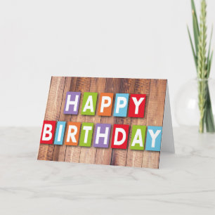 Happy Birthday Word Cloud Kaart
