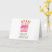 Happy Birthday Word Cloud Kaart (Gele Bloem)