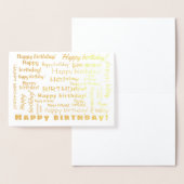 Happy Birthday Word Cloud Typografie Folie Kaarten (Display)