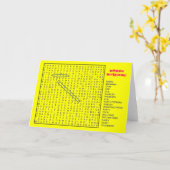 HAPPY BIRTHDAY Word Search Kaart (Gele Bloem)