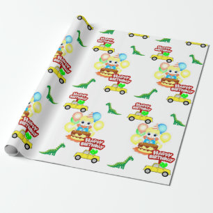 Happy Birthday Wrapping Paper Alligator Cadeaupapier
