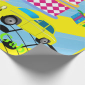 Happy Birthday Wrapping Paper Boy Car Cadeaupapier (Hoek)
