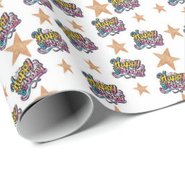 Happy Birthday wrapping paper Cadeaupapier