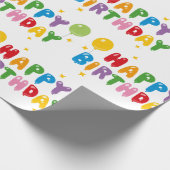 Happy Birthday Wrapping Paper Cadeaupapier (Hoek)