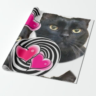Happy Birthday Wrapping Paper Cat Lady Birthday Cadeaupapier