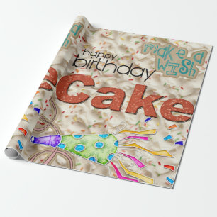 Happy Birthday Wrapping Paper Friends Family Cadeaupapier