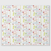 Happy Birthday Wrapping Paper Pria Cadeaupapier (Vlak)