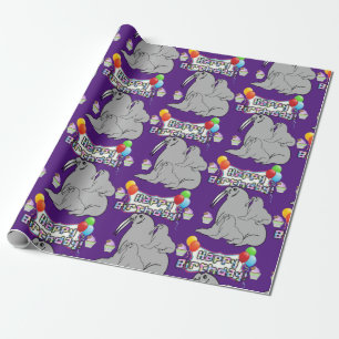 Happy Birthday Wrapping Paper Seal Cupcake Cadeaupapier