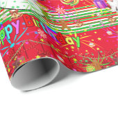 Happy Birthday Wrapping Paper Snowman Cadeaupapier (Rol Hoek)