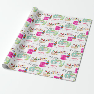 Happy Birthday Wrapping Papier FUN Cupcake