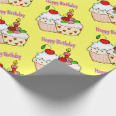 Happy Birthday Wrapping Papier FUN Cupcake (Hoek)