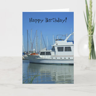 Happy Birthday Yacht wenskaart Kaart
