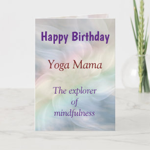 Happy Birthday Yoga Lady-ontwerpkaart Kaart