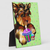 HAPPY BIRTHDAY YORKIE POO FOTOPLAAT (Zijkant)