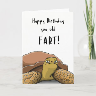 Happy Birthday You Old Fart - Hilarische schildpad Kaart