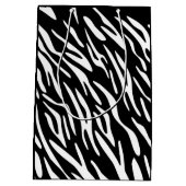 Happy Birthday Zebra Print Gift Bag Medium Cadeauzakje (Achterkant)