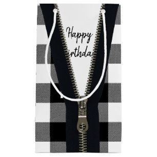 Happy Birthday Zipper op Buffalo Pset Klein Cadeauzakje