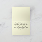 Happy Birthday Zuster Elegant Daisy Folded Kaart (Binnen)