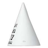 Happy Birthday zwarte witte aangepaste naam modern Feesthoedjes (Rechts)