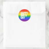 Happy Birthgay Ronde Sticker (Tas)