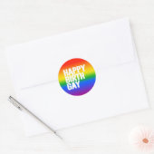 Happy Birthgay Ronde Sticker (Envelop)