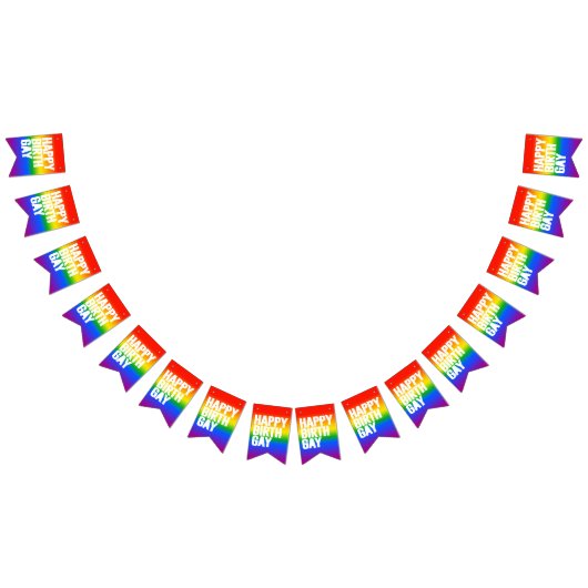 Happy Birthgay Vlaggetjes (Alle)