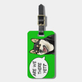 Happy black en tan Shiba Inu Dog  Label Bagagelabel (Voorkant verticaal)