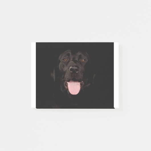 Happy Black Labrador Dog Post-it® Notes (Voorkant)