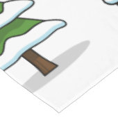 Happy Blackbird Singing in Winter Landscape Tafelkleed (Gekanteld)