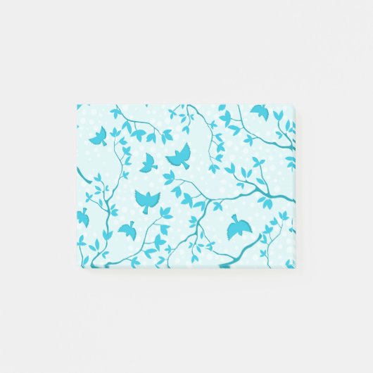 Happy Blue Birds Post-it® Notes (Voorkant)