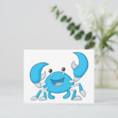 Happy Blue Crab Briefkaart (Staand voorkant)