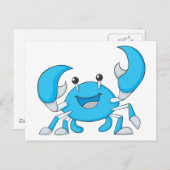 Happy Blue Crab Briefkaart (Voorkant / Achterkant)