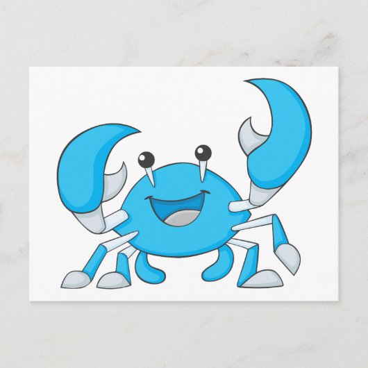 Happy Blue Crab Briefkaart (Voorkant)