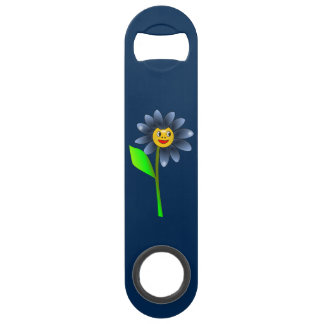 Happy Blue Flower opener Speed Flessenopener