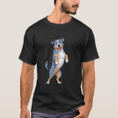 Happy Blue Heeler hond moeder vader Familie Matchi T-shirt (Voorkant)
