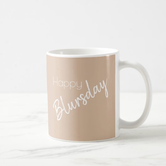 Happy Blursday Funny Two-Sided Mok (Rechts)