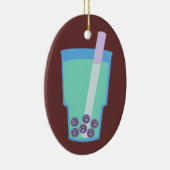 Happy Boba Tea Bubbles Keramisch Ornament (Rechts)