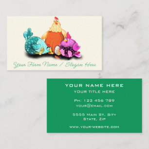 Happy Boerderij Chicken Funny Business Card Templa Visitekaartje