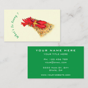 Happy Boerderij Rooster Funny Business Card Templa Visitekaartje