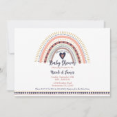 Happy Boho Rainbow Modern Baby shower Kaart (Voorkant)