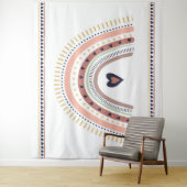 Happy Boho Rainbow Modern Birthday Foto Wandkleed (In situ)