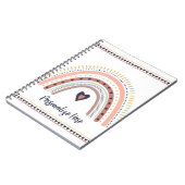Happy Boho Rainbow Modern Minimal Trendy Chic Notitieboek (Linkerzijde)