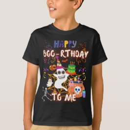 Happy Boo-dag voor me Halloween Birthday Party T-shirt