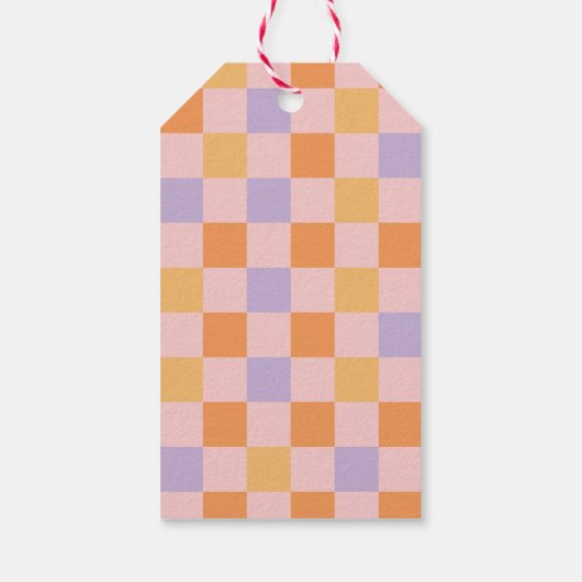 Happy Boo-Day Checkered Halloween Cadeaulabel (Achterkant)