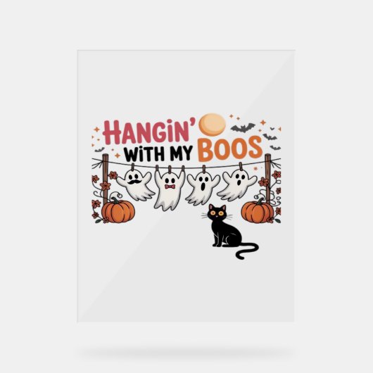Happy Boo Day Ghost Cat PNG - Éffrayant mignon sur (Recto)