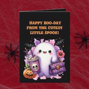 Happy Boo Day Schattige Ghost foto Halloween kaart